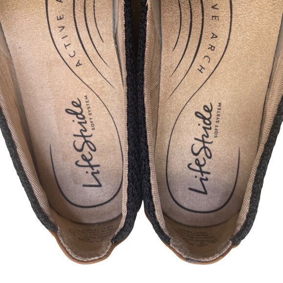 LifeStride Women’s Black Fabric Comfort Soft System Slip-On Shoes Size 7.5M - Picture 5 of 9